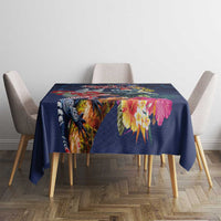 Australia and New Zealand Tablecloth Merry Christmas-Tuatara and Koala with Plants Xmas Style