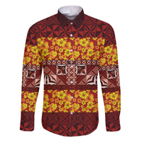 Samoa Siapo and Tapa Family Matching Puletasi and Hawaiian Shirt Pacific Tribal Pattern with Hibiscus Striped Style