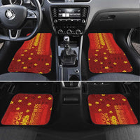Samoa Tapa Pacific Tribal Pattern Car Mats Hibiscus and Plumeria