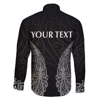 New Zealand Netball Family Matching Off The Shoulder Long Sleeve Dress and Hawaiian Shirt Koru and Maori Tattoo Jersey