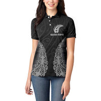 New Zealand Netball Women Polo Shirt Koru and Maori Tattoo Jersey