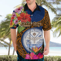 Personalised Marshall Islands Manit Day Hawaiian Shirt Marshall Seal Mix Hibiscus Flower Maori Pattern Style LT03 - Polynesian Pride