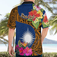 Personalised Marshall Islands Manit Day Hawaiian Shirt Marshall Seal Mix Hibiscus Flower Maori Pattern Style LT03 - Polynesian Pride