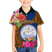 Personalised Marshall Islands Manit Day Hawaiian Shirt Marshall Seal Mix Hibiscus Flower Maori Pattern Style LT03 - Polynesian Pride