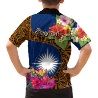 Personalised Marshall Islands Manit Day Hawaiian Shirt Marshall Seal Mix Hibiscus Flower Maori Pattern Style LT03 - Polynesian Pride