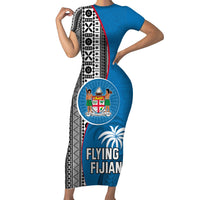 custom-fiji-rugby-family-matching-short-sleeve-bodycon-dress-and-hawaiian-shirt-coat-of-arms-palm-tree-mix-polynesia-tapa-pattern