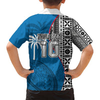 Custom Fiji Rugby Hawaiian Shirt Coat of Arms Palm Tree Mix Polynesia Tapa Pattern LT03 - Polynesian Pride