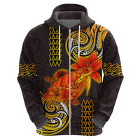 Hawaii Turtle Hibiscus Flower Hoodie Polynesian Tattoo LT03 - Polynesian Pride