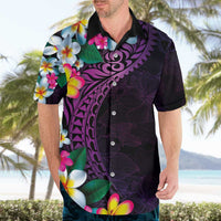 Hawaiian Plumeria-Polynesian Art Tattoo Mauve Color Hawaiian Shirt