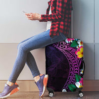 Hawaiian Plumeria-Polynesian Art Tattoo Mauve Color Luggage Cover