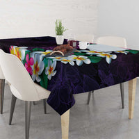 Hawaiian Plumeria-Polynesian Art Tattoo Mauve Color Tablecloth