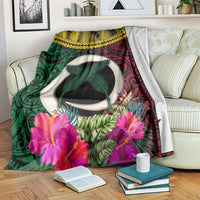 Vanuatu 44th Anniversary Independence Day Blanket Boars Tusk and Namele Plant LT03