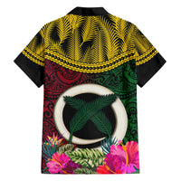 Vanuatu 44th Anniversary Independence Day Family Matching Summer Maxi Dress and Hawaiian Shirt Boars Tusk and Namele Plant LT03