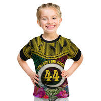 Vanuatu 44th Anniversary Independence Day Kid T Shirt Boars Tusk and Namele Plant LT03