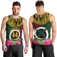 Vanuatu 44th Anniversary Independence Day Men Tank Top Boars Tusk and Namele Plant LT03