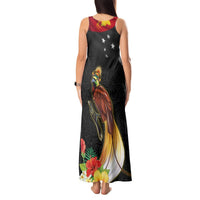 Papua New Guinea Independence Day Tank Maxi Dress PNG Flag and Bird-of-Paradise LT03 - Polynesian Pride