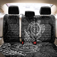 Hawaii Monk Seal and Dolphin Back Car Seat Cover Polynesian Kakau Pattern Black White Color LT03 - Polynesian Pride