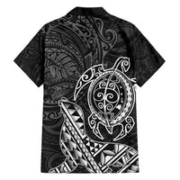 Hawaii Monk Seal and Dolphin Hawaiian Shirt Polynesian Kakau Pattern Black White Color LT03 - Polynesian Pride