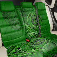 Hawaii Monk Seal and Dolphin Back Car Seat Cover Polynesian Kakau Pattern Green