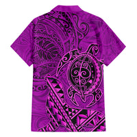 Hawaii Monk Seal and Dolphin Hawaiian Shirt Polynesian Kakau Pattern Pink LT03 - Polynesian Pride