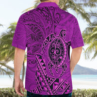 Hawaii Monk Seal and Dolphin Hawaiian Shirt Polynesian Kakau Pattern Pink LT03 - Polynesian Pride