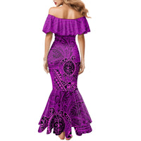 Hawaii Monk Seal and Dolphin Mermaid Dress Polynesian Kakau Pattern Pink LT03 - Polynesian Pride