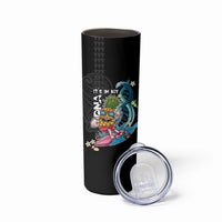 Hawaii Pineapple Surfing Skinny Tumbler It's in My DNA - Kakau and Polynesian Pattern LT03 - Polynesian Pride