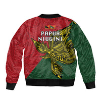 Papua New Guinea East Sepik Province Bomber Jacket PNG Birds Of Paradise Polynesian Arty Style LT03 - Polynesian Pride