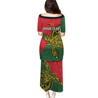 Custom Papua New Guinea East Sepik Province Puletasi PNG Birds Of Paradise Polynesian Arty Style LT03 - Polynesian Pride