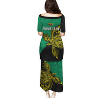 Custom Papua New Guinea Enga Province Puletasi PNG Birds Of Paradise Polynesian Arty Style LT03 - Polynesian Pride