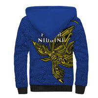 Papua New Guinea Gulf Province Sherpa Hoodie PNG Birds Of Paradise Polynesian Arty Style LT03 - Polynesian Pride
