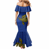 Custom Papua New Guinea Gulf Province Mermaid Dress PNG Birds Of Paradise Polynesian Arty Style LT03 - Polynesian Pride
