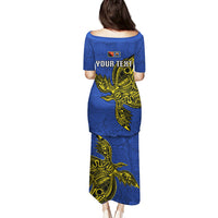 Custom Papua New Guinea Gulf Province Puletasi PNG Birds Of Paradise Polynesian Arty Style LT03 - Polynesian Pride