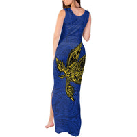 Custom Papua New Guinea Gulf Province Tank Maxi Dress PNG Birds Of Paradise Polynesian Arty Style LT03 - Polynesian Pride