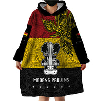 Papua New Guinea Madang Province Wearable Blanket Hoodie PNG Birds Of Paradise Polynesian Arty Style LT03 - Polynesian Pride
