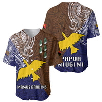 Papua New Guinea Manus Province Baseball Jersey PNG Birds Of Paradise Polynesian Arty Style LT03 - Polynesian Pride