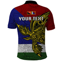 Custom Papua New Guinea Milne Bay Province Polo Shirt PNG Birds Of Paradise Polynesian Arty Style LT03 - Polynesian Pride