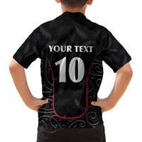 Custom New Zealand Rugby Family Matching Off Shoulder Short Dress and Hawaiian Shirt Maori All Black Championship 2024 and Silver Fern LT03 - Polynesian Pride
