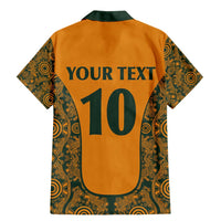 Custom Australia Rugby Championship 2024 Family Matching Mermaid Dress and Hawaiian Shirt Aboriginal Art Tattoo Pattern