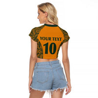 Custom Australia Rugby Championship 2024 Raglan Cropped T Shirt Aboriginal Art Tattoo Pattern LT03 - Polynesian Pride