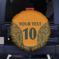 Custom Australia Rugby Championship 2024 Spare Tire Cover Aboriginal Art Tattoo Pattern LT03 - Polynesian Pride