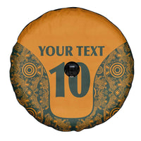 Custom Australia Rugby Championship 2024 Spare Tire Cover Aboriginal Art Tattoo Pattern LT03 - Polynesian Pride