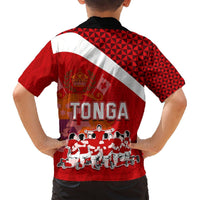 Tonga Rugby Hawaiian Shirt Sipi Tau Dance Coat of Arms Ngatu Pattern LT03 - Polynesian Pride