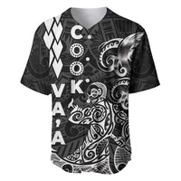 Cook Islands Va'a Polynesian Art Tattoo Baseball Jersey Black Color LT03 Black - Polynesian Pride