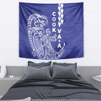 Cook Islands Va'a Polynesian Art Tattoo Tapestry Blue Color LT03 - Polynesian Pride