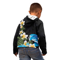 Hawaiian Plumeria and Turtle Kid Hoodie with Polynesian Tribal Art Pattern Vintage Vibes LT03 - Polynesian Pride