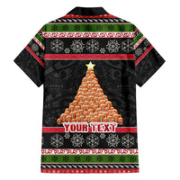 Personalized New Zealand Meri Kirihimete Hawaiian Shirt Maori Warrior with Rugby Christmas Tree LT03 - Polynesian Pride