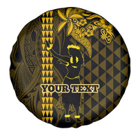 Custom Hawaii Spare Tire Cover Ukelele and Hula Girl Mix Kakau Pattern LT03 - Polynesian Pride