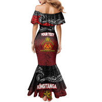 Personalised The Kingitanga - Maori King Movement Family Matching Mermaid Dress and Hawaiian Shirt Ko Te Mana Motuhake Emblem with Silver Ferns and Polynesian Art Tattoo