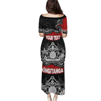 Personalised The Kingitanga - Maori King Movement Puletasi Te Paki-o-Matariki with Silver Ferns and Polynesian Art Tattoo